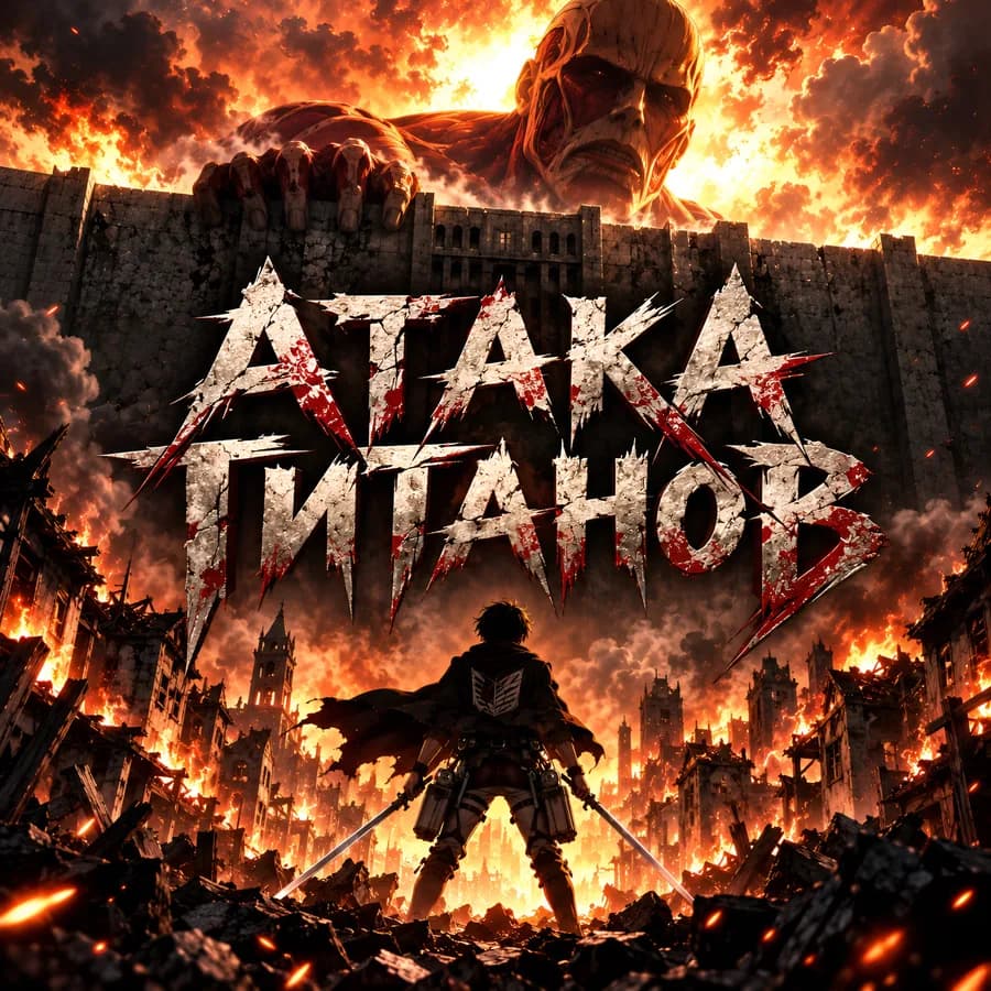 Обложка «Атака титанов»