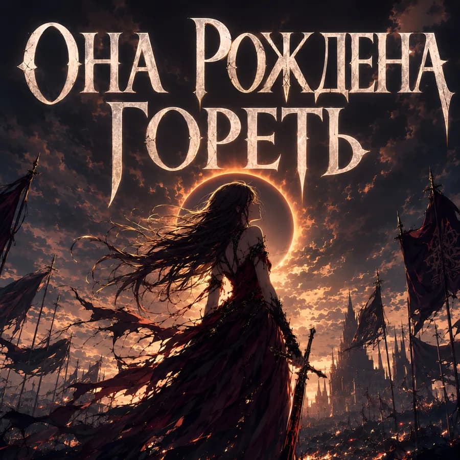 Обложка сингла «Она рождена гореть»